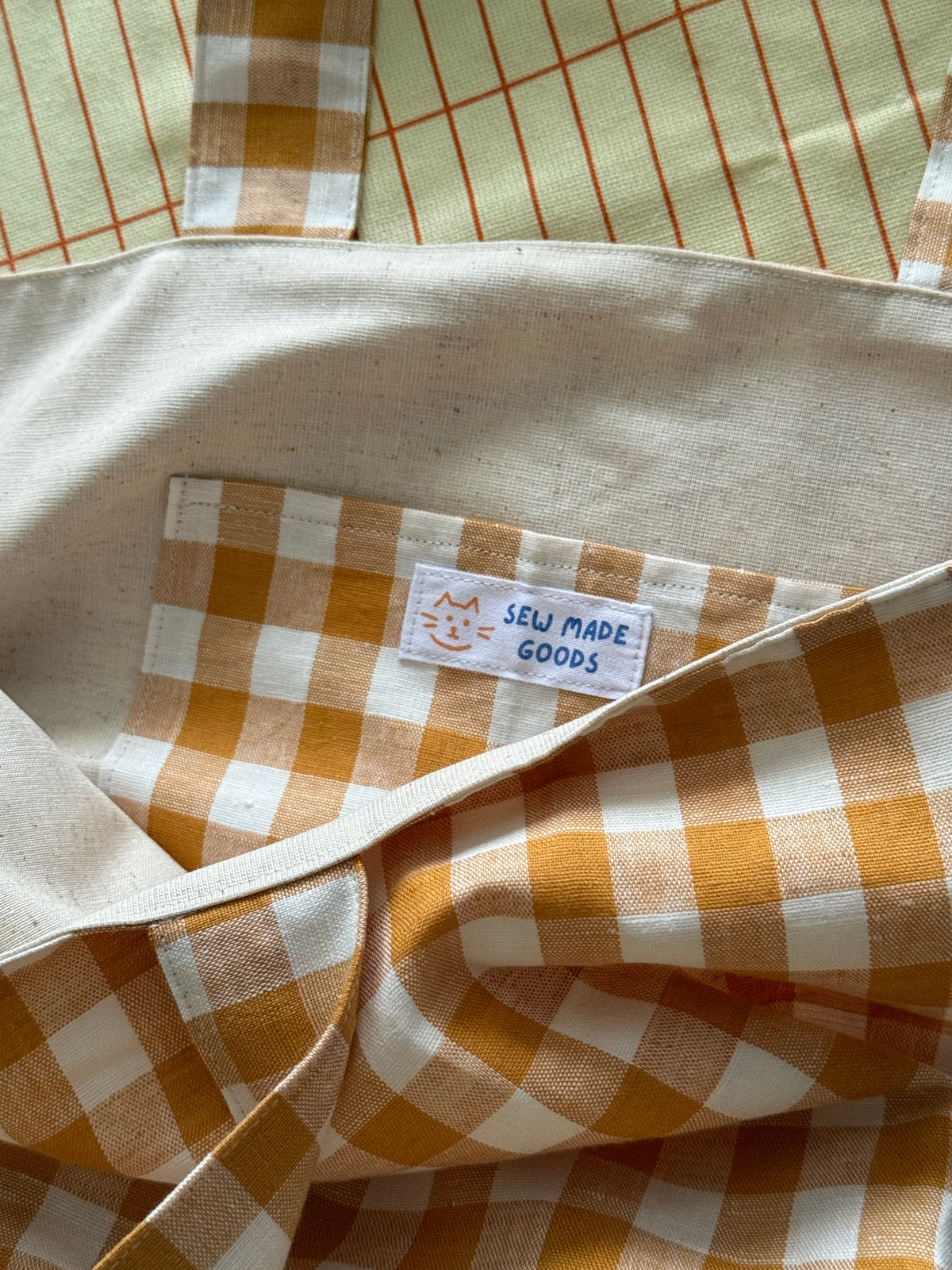 Chunky tote (yellow gingham)