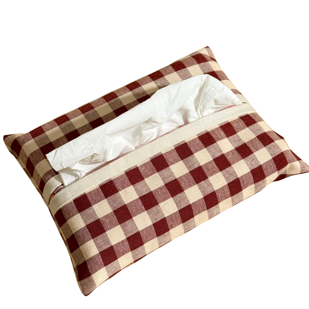 Tissue holder (Red gingham)