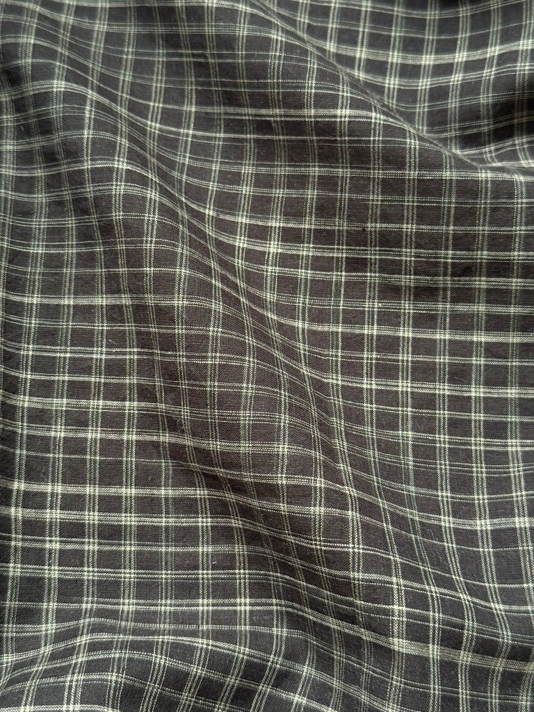 Check Handwoven Cotton - Brown / Cream