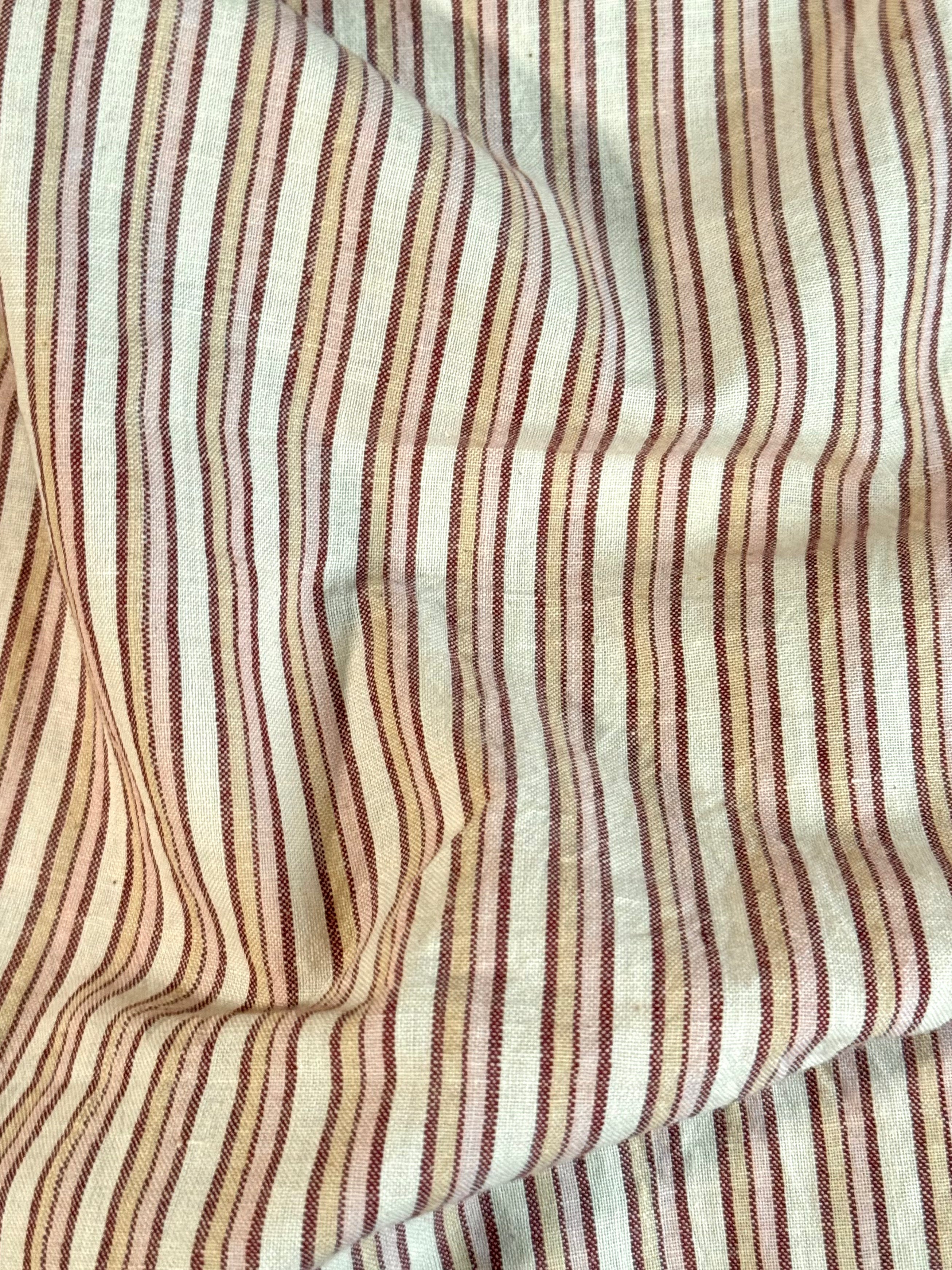 Striped Handwoven Cotton - Strawberry Ripple