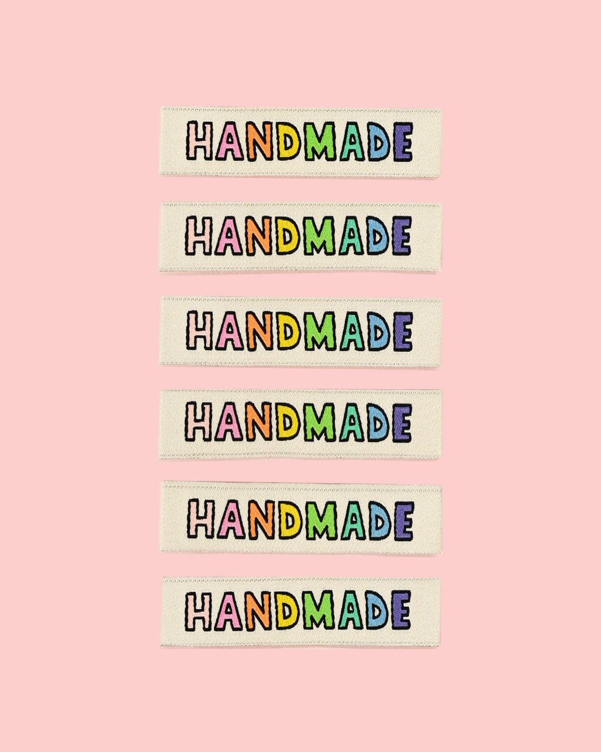 KATM woven labels - Handmade Rainbow