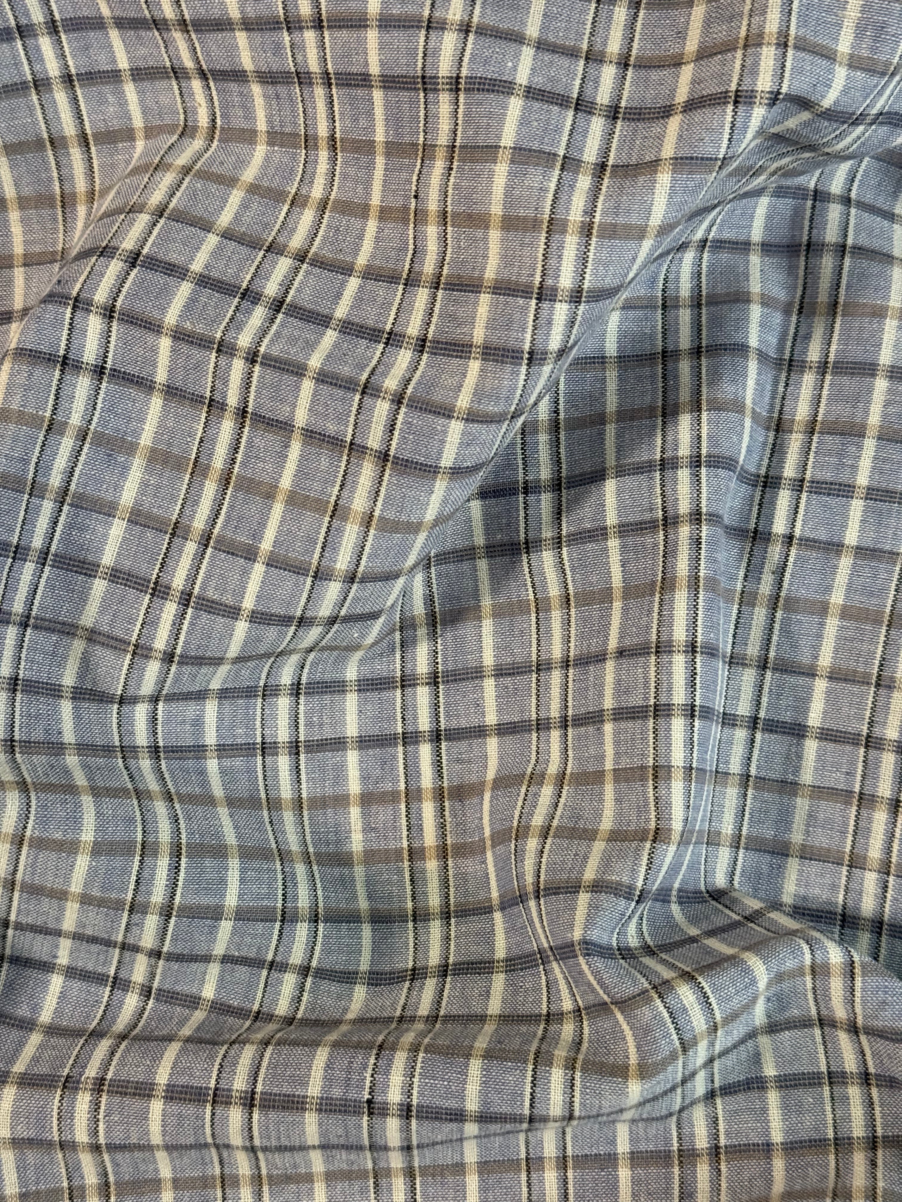 Check Handwoven Cotton - Blue Multicolor