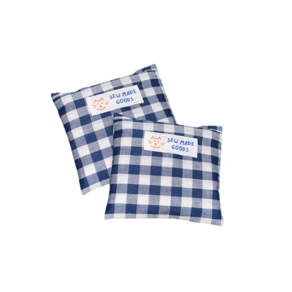 Reusable bags (blue gingham)
