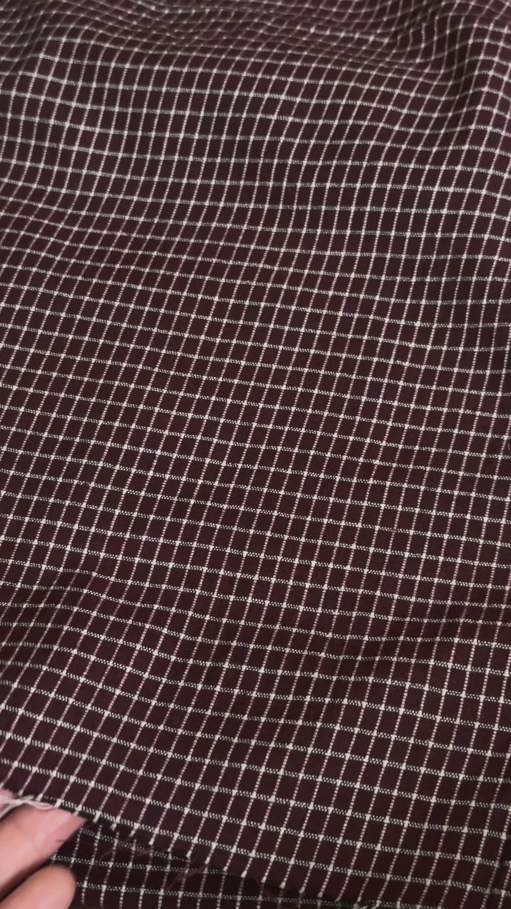 Mini Check Handwoven Cotton - Cocoa