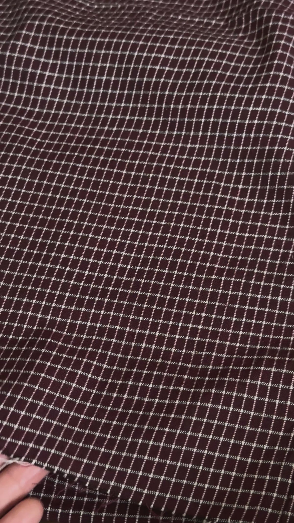 Mini Check Handwoven Cotton - Cocoa